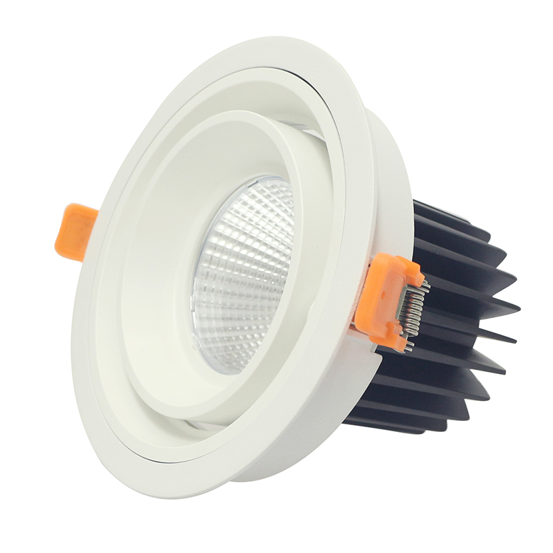Pyöreä ja neliön muotoinen LED-katto- lamppu COB 20W 30W upotettu alasvalonheitinvalaisin